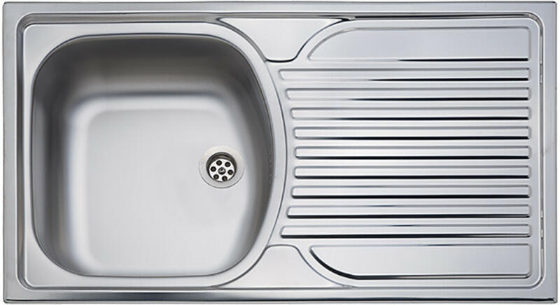 MOSOGATÓ ACÉL DE-129 780*440MM 1 MEDENCE + CSEPEGTETŐ